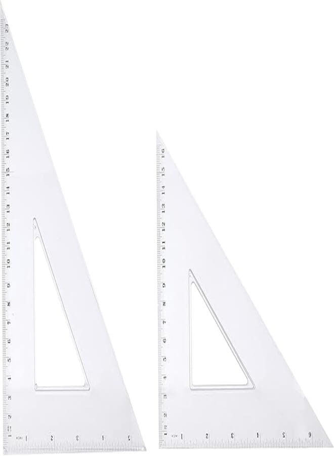25070 Clear Set Squares (22cm)
